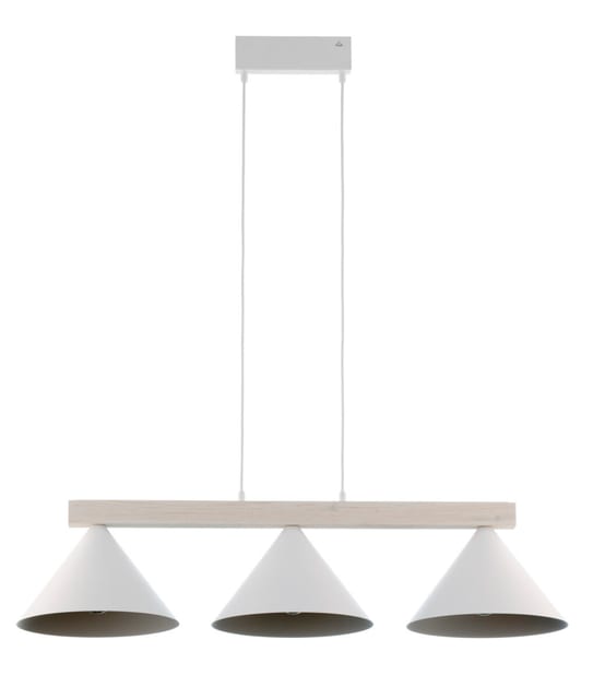 Sigma Pendant lamp DECO 3 white/drewno bielone 41818