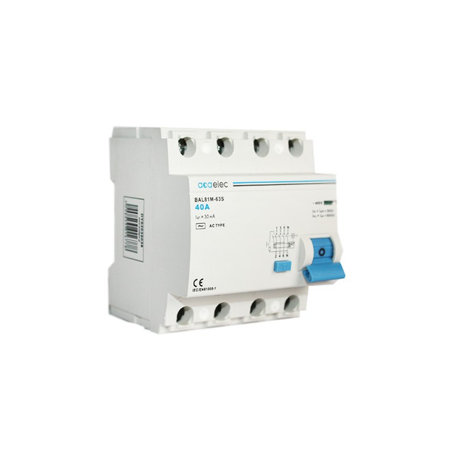 ACA Lighting P/O RCCB 4P 40A INSTANT. AC 0.03 72mm width, 4M — DY02030038