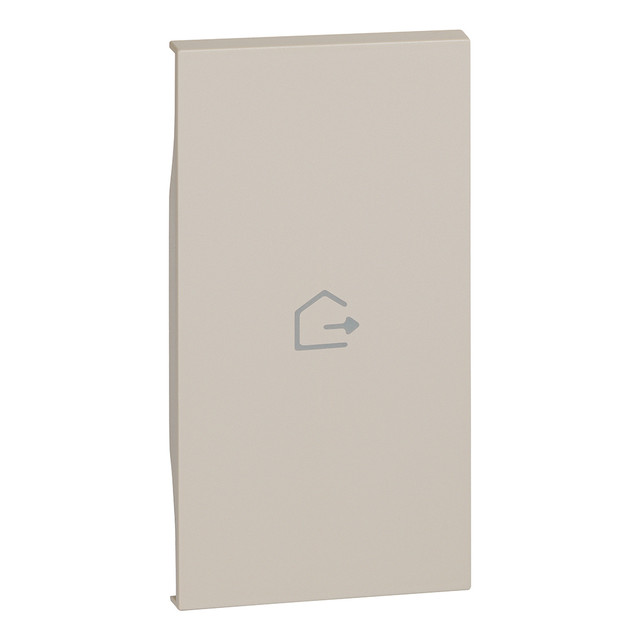 BTicino Lightable cover, 2 modules - GOING OUT symbol. For devices item K4672M2L and item K4652M2. Sand. — KM01MH2GEN
