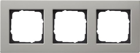 Gira E2 cover frame for flat installation stainless steel — 0213335