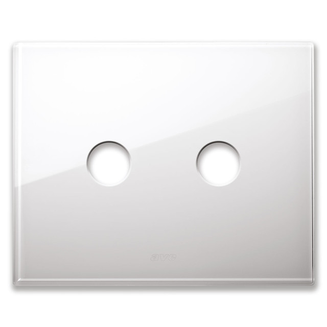 AVE NEW STYLE FR PLATE WHITE GLASS 2CON — 44PVN02BL