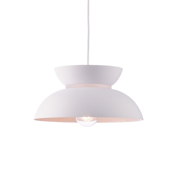 ACA Lighting PENDANT 1ΧΕ27 METALIC WHITE D29XH120CM AEOLUS — KS871P29WH