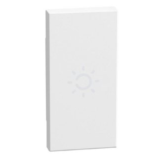 BTicino lightable key cover with lamp symbol, 1 module white, axial — YW4916A