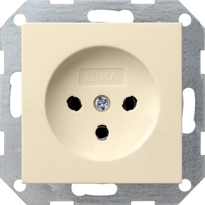 Gira HNA socket outlet 10 A 250 V~ cream white glossy — 047901