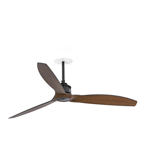 Faro Barcelona JUST FAN RECESSED M Black/walnut fan — manufacturer representative image