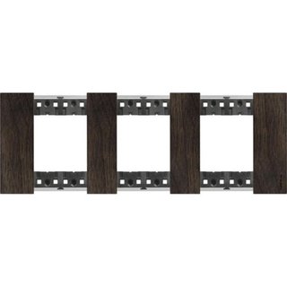 BTicino 2x3P 71mm Living Now plate — KA4802M3LG