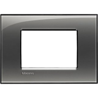 BTicino Square cover plate 3 modules - London smoke — LNA4803KF