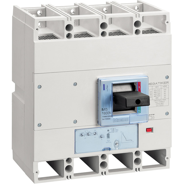 BTicino M5 1600N - electronic Mccb (Li) 4P - In=1600A - Icu=50kA — T754N1600EB