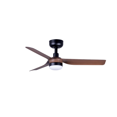 Faro Barcelona MINI PUNT S LED Ceiling fan black/walnut CCT — manufacturer representative image