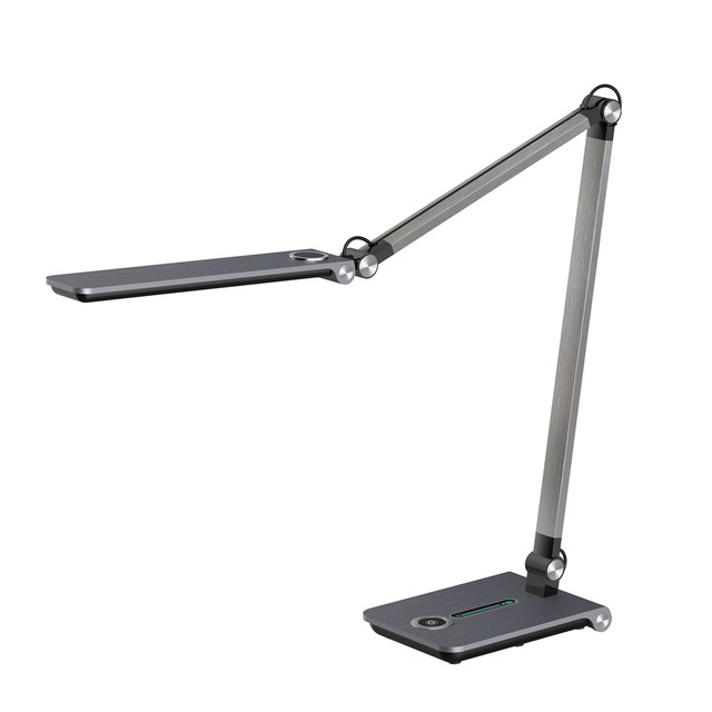 ACA Lighting DESK LAMP METALLIC GREY ALUMINUM + ABS LED SMD 9W 600LM CCT 3000K-4000K-5700K IP20 — BL1121G