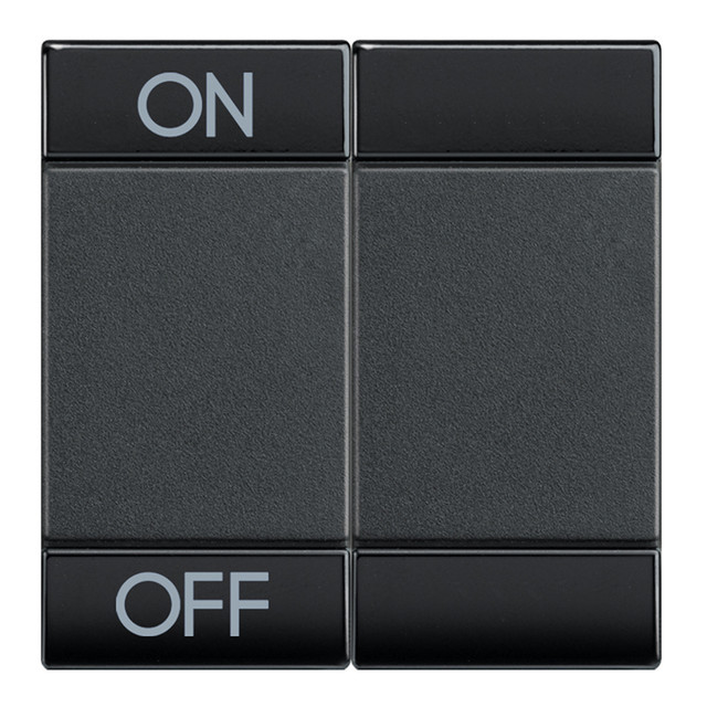 BTicino Key cover for 2 functions with screen printing ON OFF — L4911M2AGN