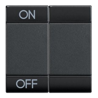 BTicino Key cover for 2 functions with screen printing ON OFF — L4911M2AGN