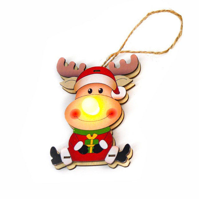 ACA Lighting "WOODEN PENDANT DEER", 1 LED, BATTERY (1xCR2032), WW,ΙP20, 7x2.3x10cm — X0711669