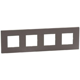 BTicino Light Now - Cover plate 2+2+2+2 modules - moka stone — YA4802M4GM