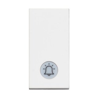 BTicino Pushbutton 1P (NO) 10 A - 250 Vac - bell symbol - lightable — RW4042V230