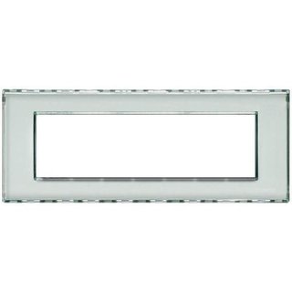 BTicino Cover plate 7 modules kristall transparent customizable - for balancing devices - material: technopolymer — LND4807KR
