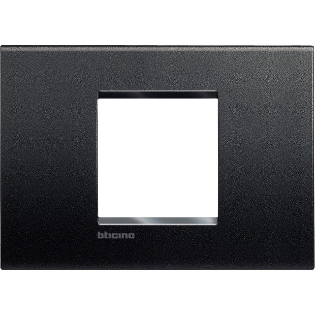 BTicino Square cover plate 2 modules centred - anthracite — LNA4819AR