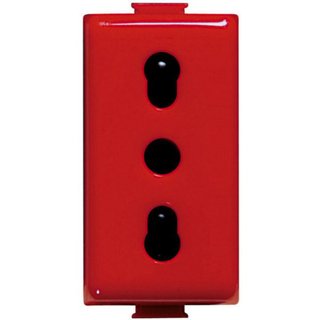 BTicino Socket 2P+T 10/16A centre distance 19 and 26 mm — A5180R