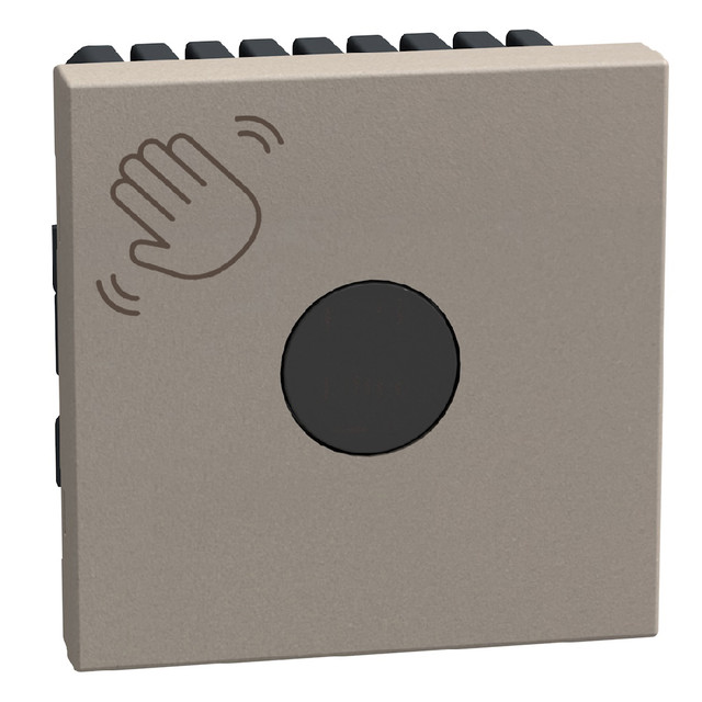 BTicino Touchless switch for doors, electric and electromagnetic door locks - 2 modules - stone — YG4005TL