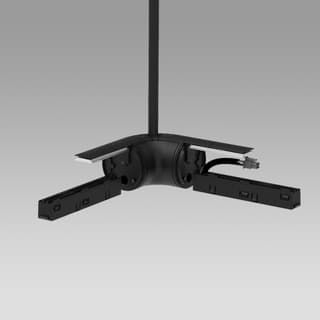 Artemide Gople System - Track - 90° Angle with electrical connection - Black — CB40004
