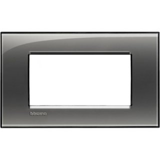 BTicino Square cover plate 4 modules - London smoke — LNA4804KF