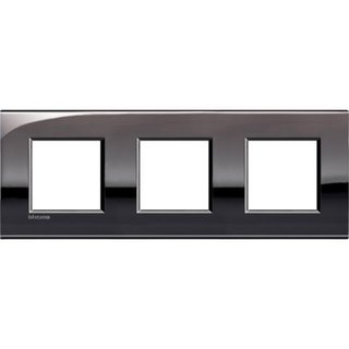 BTicino AIR cover plate 2x3P 71mm Pewter - material: metal — LNE4802M3PT