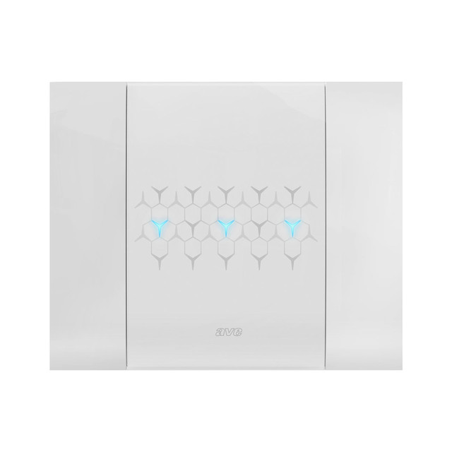 AVE SMART TOUC.WHITE MAT.METAL F.PLATE 3 MOD. — 44PSMTC3BO