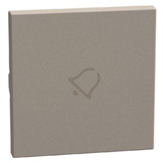 BTicino lightable key cover with bell symbol, 2 modules stone, axial — YG4916DM2