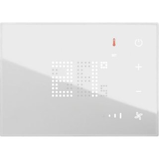 BTicino Temperature probe with backlit display, in plastic material (White color) — FL4654W