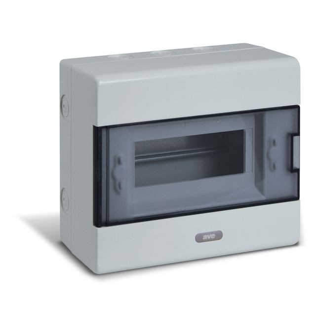AVE IP40 WALL MOUNTED ENCLOSURE 8 DIN M — Q4008N