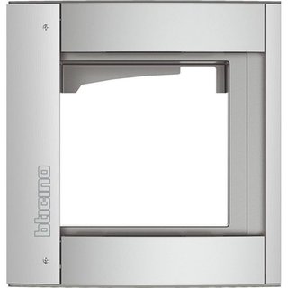 BTicino Sfera New frame + surround plate 1 module - Allmetal — 350211