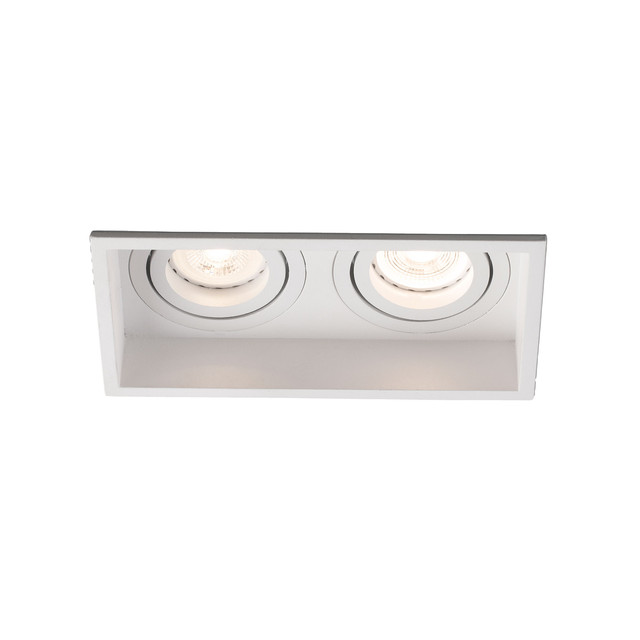 Faro Barcelona HYDE SQ 2L White adjustable square recessed lamp — 40126