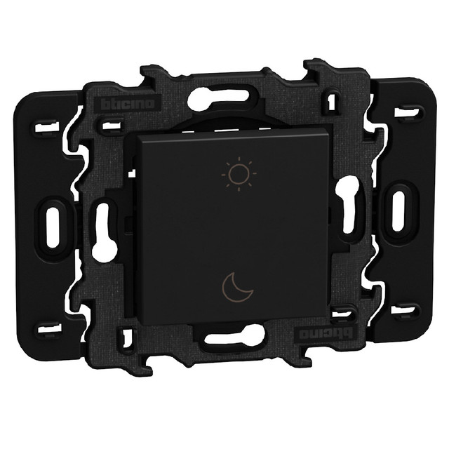 BTicino Wireless Wake Up / Sleep scenario controls. No battery - 2 modules - dark — YD4574CWG