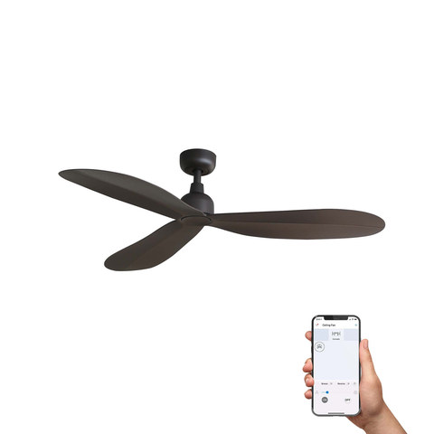 Faro Barcelona PALMA M Brown fan IP44 TUYA — manufacturer representative image