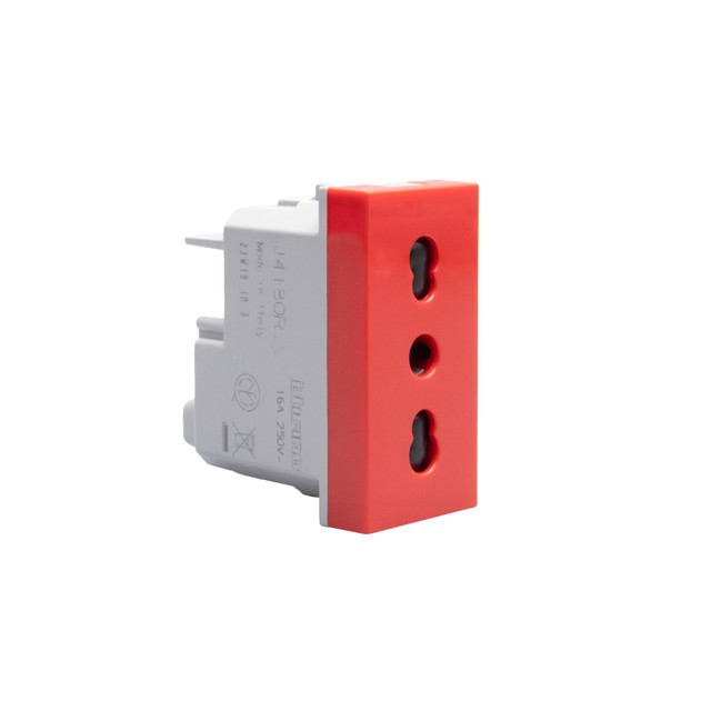 BTicino Italian standard P17/11 socket outlets. 2 P+E 16 A 250 Va.c. — J4180R
