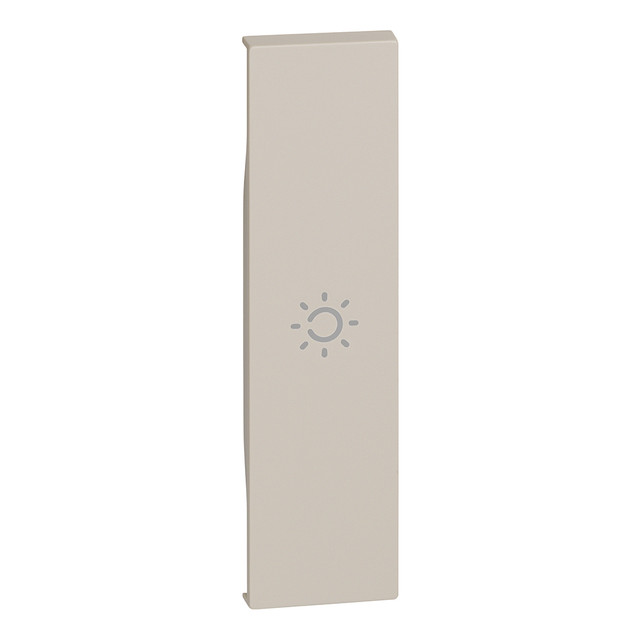 BTicino Lightable cover with symbol for Living Now switch, 2-way switch and Pushbutton - 1 module - sand — KM01A