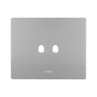 AVE NEW STYLE S44 ALUMINUM PLATE, NATURAL ALLUMINUM – 2 CONTROLS – 3 MOD. — 44PANQ02ALS