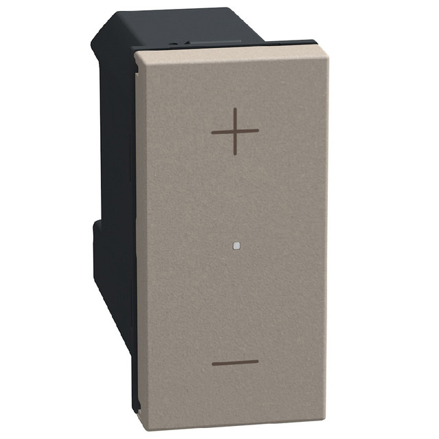 BTicino Universal pushbutton dimmer - with neutral, 3 wires - 1 module - stone — YG4418