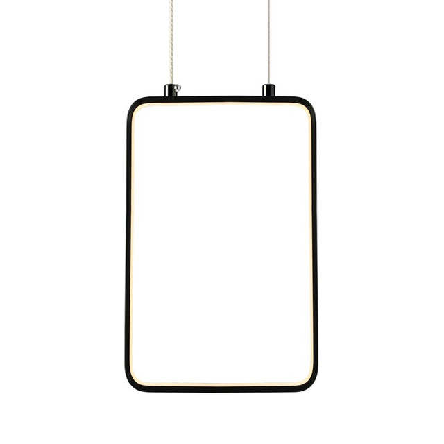 ACA Lighting NETTO PENDANT LUMINAIRE LED 11W 3000K 1044LM BLACK METAL18X11XH136CM SYMETRIA — V30LEDP18BK