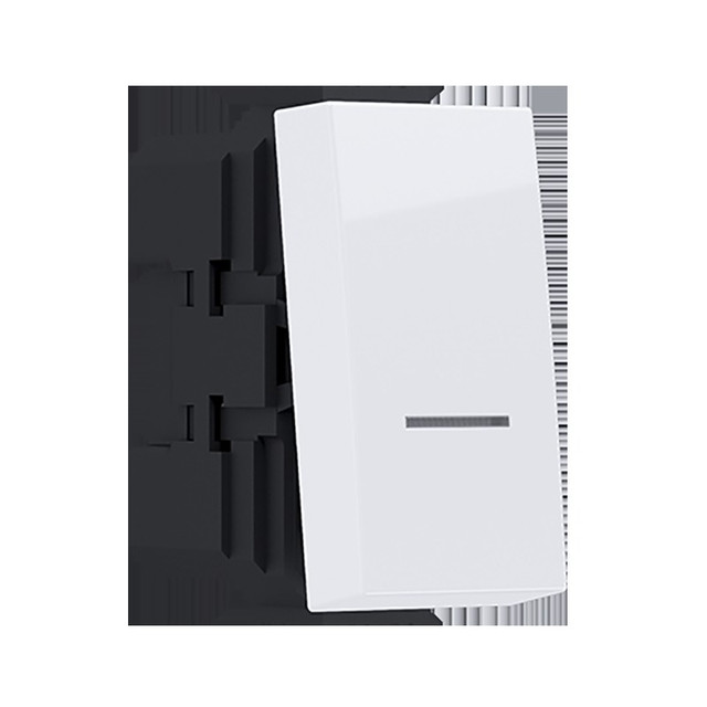 ACA Lighting MODYS PUSH BUTTON SWITCH WHITE 1 M. 1P 10A 250VAC IP20 — 10101312409 — manufacturer representative image