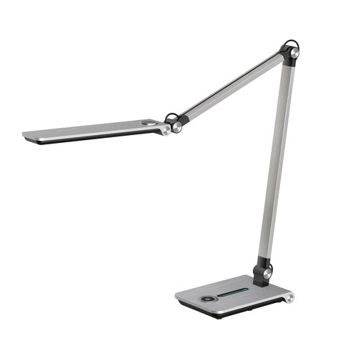 ACA Lighting DESK LAMP SILVER ALUMINUM + ABS LED SMD 9W 600LM CCT 3000K-4000K-5700K IP20 — manufacturer representative image