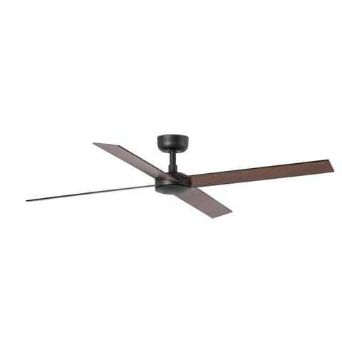 Faro Barcelona RUDDER L 4 Ceiling fan black/walnut — manufacturer representative image