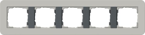 Gira E3 cover frame grey soft touch with anthracite carrier frame grey Soft Touch with anthracite carrier frame — 0215422