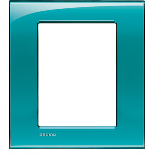 BTicino Square cover plate 3+3 modules - green deep — LNA4826VD