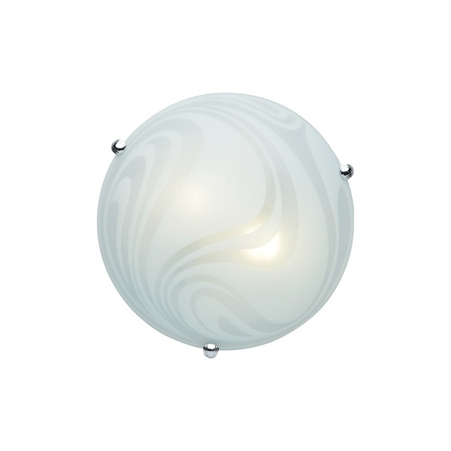 ACA Lighting CEILING LAMP 3XE27 D40CM GLASS WHITE AND FROSTED PELAGOS — XD08400 — manufacturer representative image