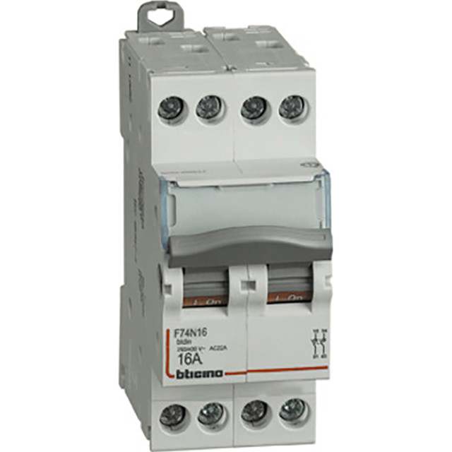 BTicino Disconnector - In=16A - 4P - 2 modules — F74N16