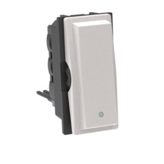 BTicino Indian standard two-pole switches, 1P 20 AX, 250 VA, 1-way switch — KM4301V20