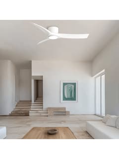 Zambelis 25396 CEILING FAN WITHOUT LIGHT WHITE MATT METAL - ABS