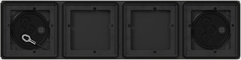 Gira System 106 surface-mounted housing traffic white (laquered) 4-gang — 5504902