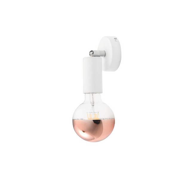 ACA Lighting WALL MOUNTED 1ΧΕ27 WHITE MAT METAL 8Χ8Χ14CM MOHICANS — SUT1911PWH